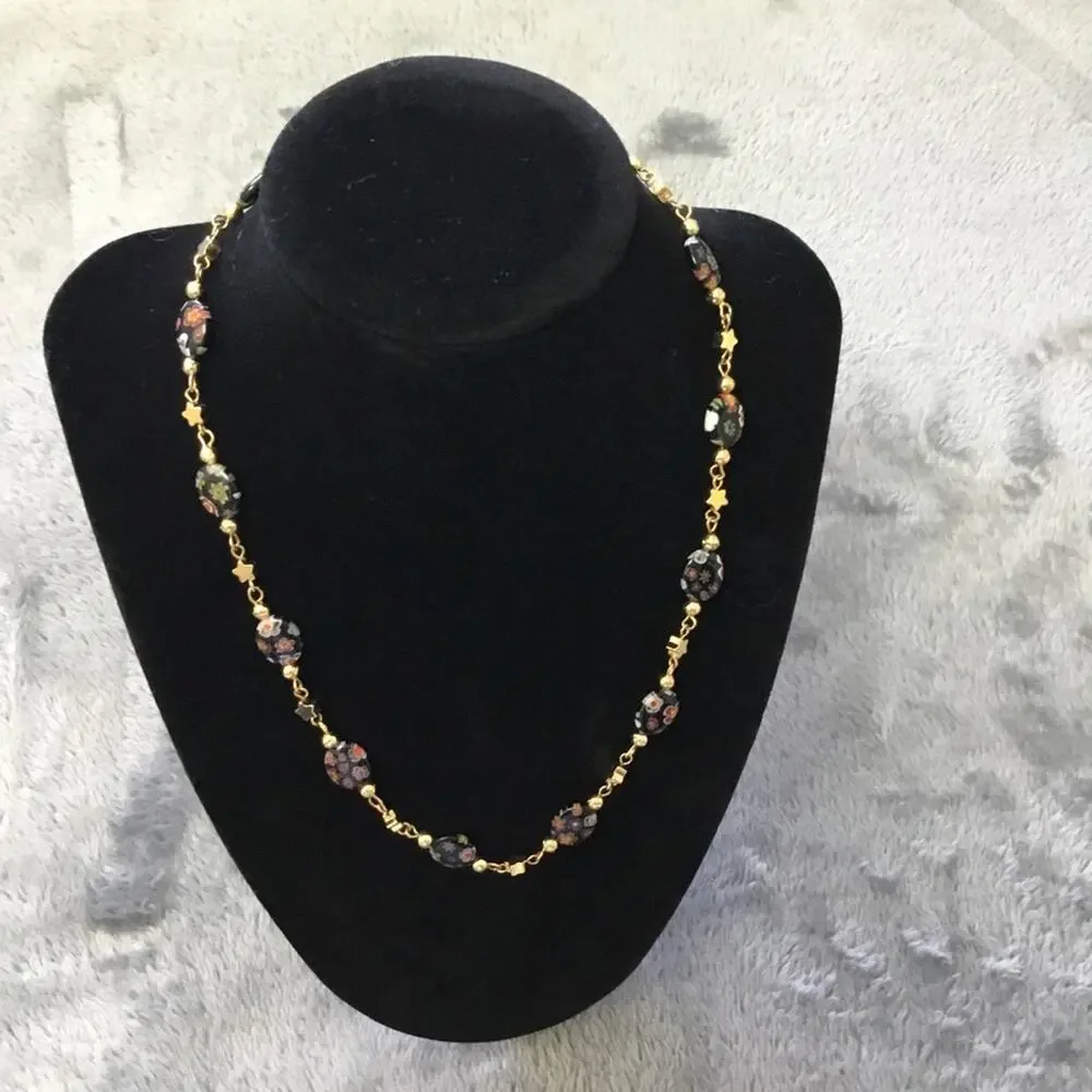 Gold Unique Multi-Bead Necklace